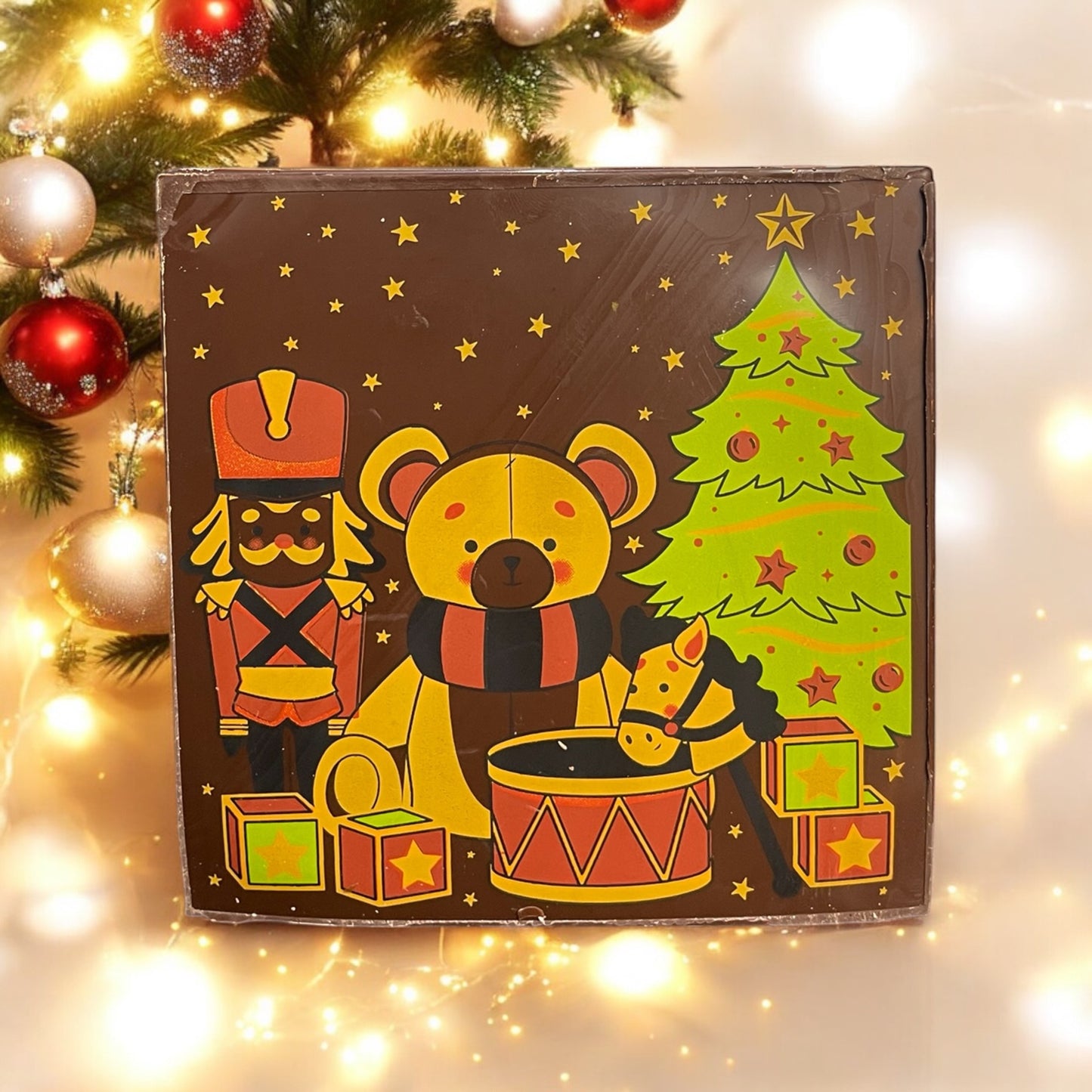 Carte Joyeux Noël en Chocolat Ourson