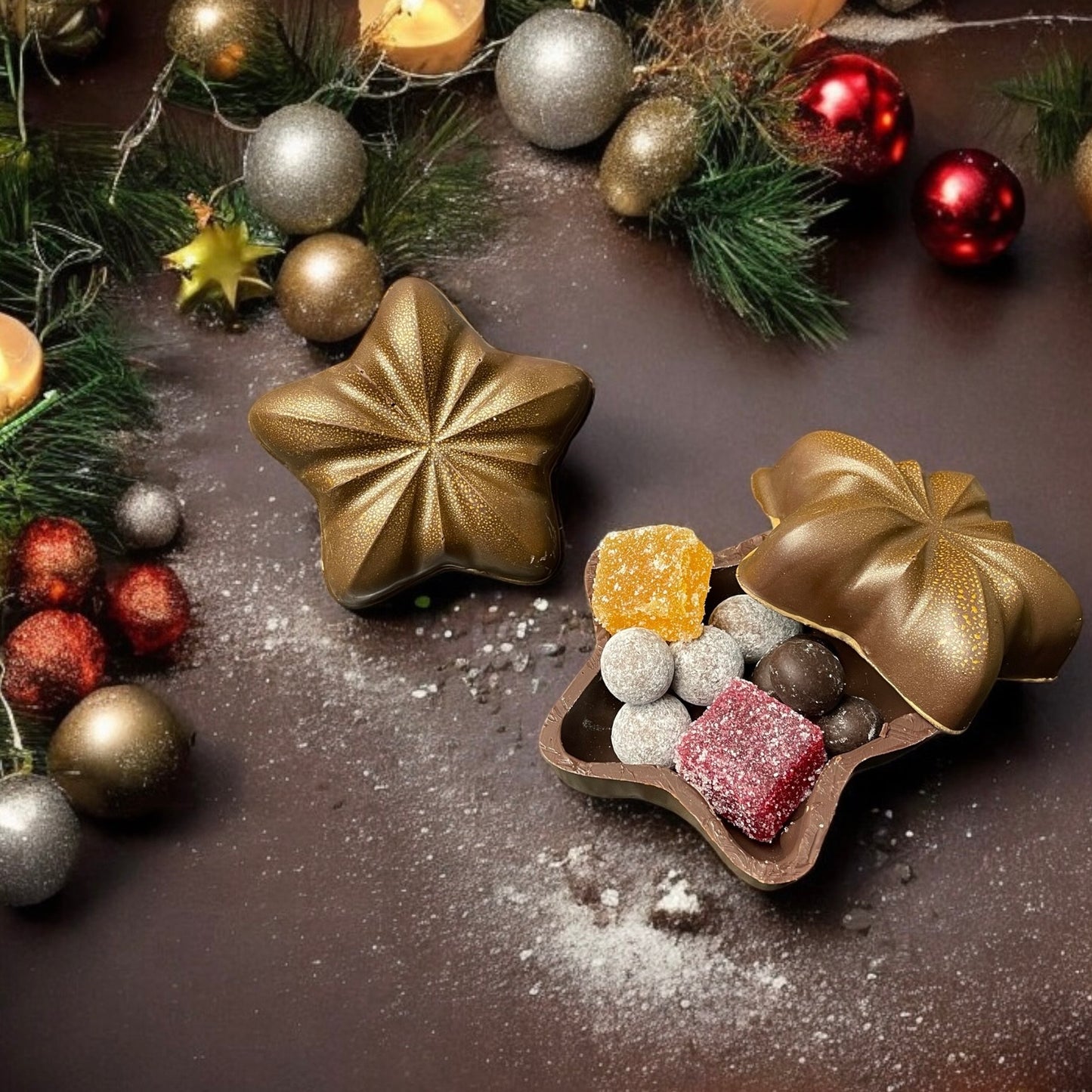 Etoile de noël bombonnière