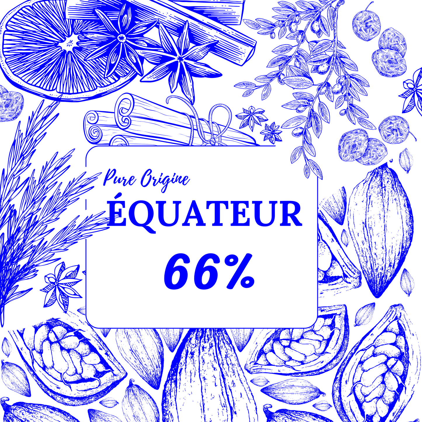 Tablette de Chocolat Pure Origine Equateur 66%