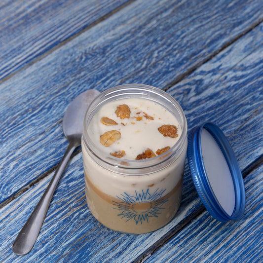 Verrine glacée Vanille Cacahuètes et pistache